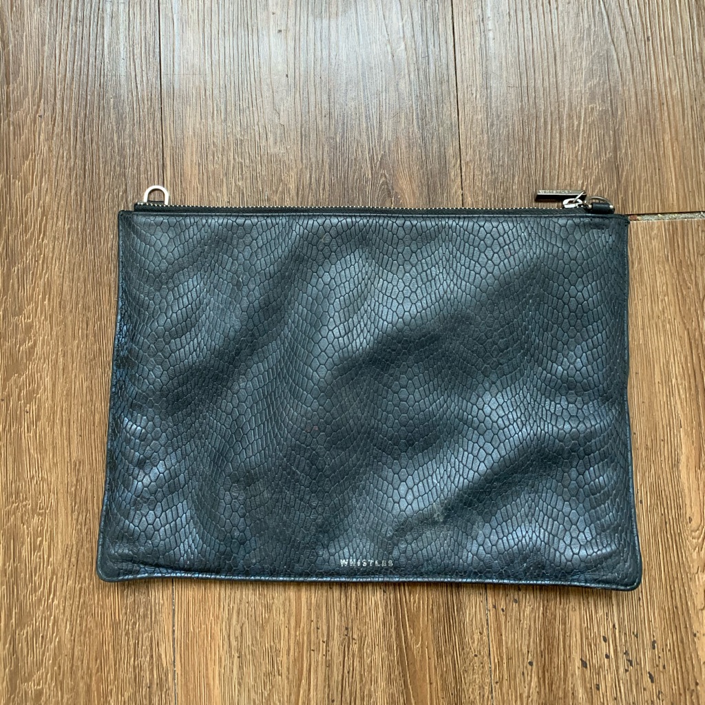 Whistles Snake Clutch Bag / Purse
